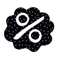 percent icon, sign drawing vector