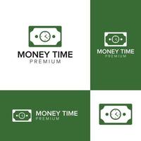 plantilla de vector de icono de logotipo de tiempo de dinero