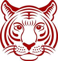 chinese new year element. tiger head abstract illustration vector