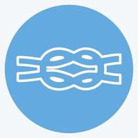 cuerda de icono - estilo de ojos azules - ilustración simple, trazo editable