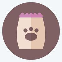 icono de comida para mascotas i - estilo plano - ilustración simple, trazo editable vector