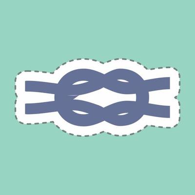 Sticker Rope - Line Cut - Simple illustration,Editable stroke