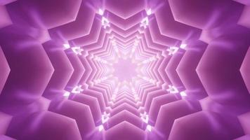 Purple tunnel with geometric ornament video