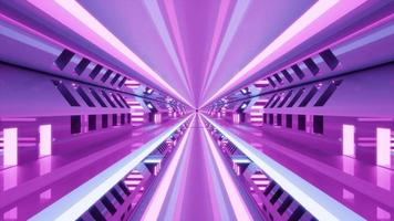 Ilustração 3D do túnel brilhante 4k uhd 60fps na espaçonave video