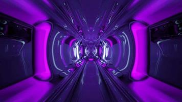 A futuristic 3D illustration of 4K UHD 60 FPS cyberspace with purple illuination
