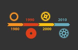 Plantilla de infografía de línea de tiempo para la ilustración de vector de negocio