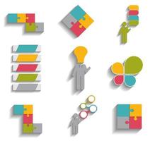 Collection of Infographic Templates for Business Vector Illustration