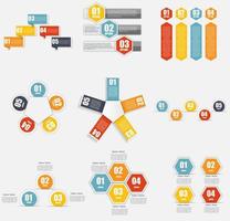 Collection of Infographic Templates for Business Vector Illustration