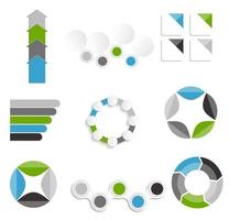 Collection of Infographic Templates for Business Vector Illustration