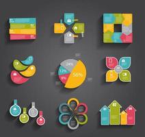 Collection of Infographic Templates for Business Vector Illustration