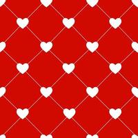 Valentines Day Seamless Hearts Pattern Vector Illustration