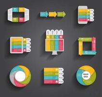 Collection of Infographic Templates for Business Vector Illustra