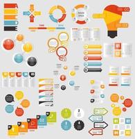 Mega Collection of Flat Infographic Templates for Business Vecto vector