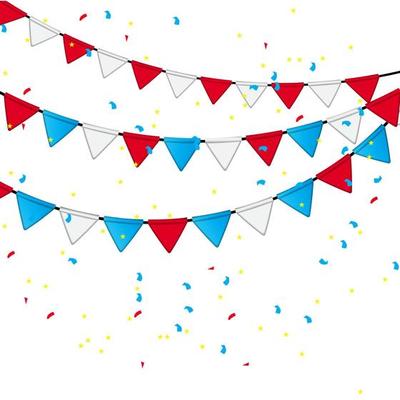 Party Flag Background Vector Illustration.