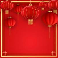Happy Chinese New Year Holiday Background. Vector Illustration