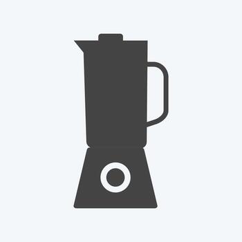 licuadora de iconos - estilo de glifo 1 - ilustración simple, trazo editable vector
