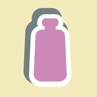 Sticker Milk Bottle - Simple illustration,Editable stroke vector