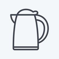 Icon Water Heater 1 - Line Style - Simple illustration,Editable stroke vector