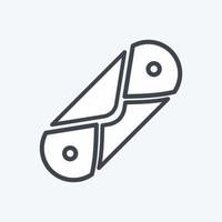 Icon Cannoli - Line Style - Simple illustration,Editable stroke vector