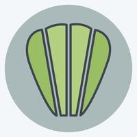 Icon Madeleines - Color Mate Style - Simple illustration,Editable stroke vector