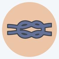 cuerda de icono - estilo de color mate - ilustración simple, trazo editable