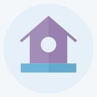 Icon Bird Home - Flat Style - Simple illustration,Editable stroke vector