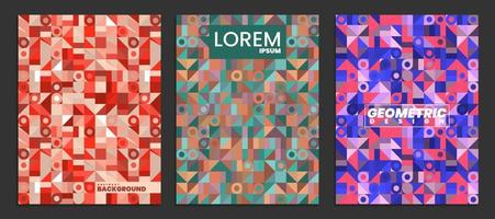 Fondo de patrón geométrico abstracto para diseño de portada de póster vector