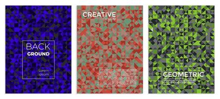 Creative abstract geometric poster design