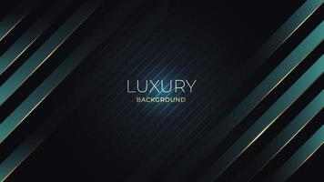Luxury background with sapphire blue and golden diagonal lines vector
