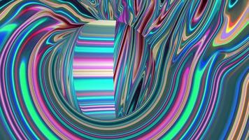 Abstract multicolored iridescent background with a rotating sphere video