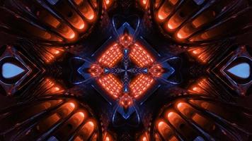 túnel de cristal geométrico 4k uhd ilustración 3d foto