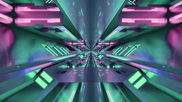 Turquoise and pink tunnel 4K UHD 3D illustration photo
