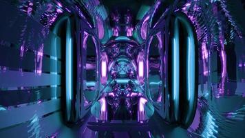 Ilustración 3d del túnel futurista 4k uhd foto