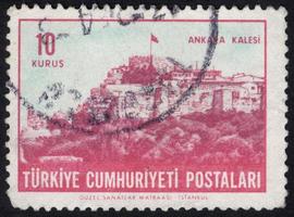 sello postal de la república de turquía. sello histórico de la república de turquía. un sello postal impreso en la república de turquía.