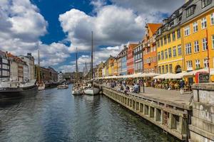 COPENHAGEN, DENMARK 2018 - Nyhavn, 17th century waterfront photo