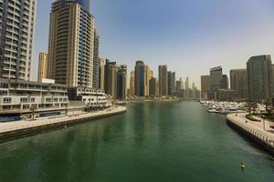 DUBAI, UAE 2015 - Modern skyscrapers in Dubai Marina photo