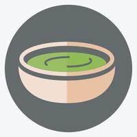 icono de salsa verde - estilo plano - ilustración simple, trazo editable vector