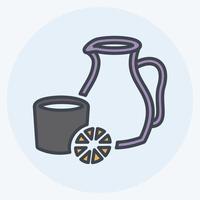 Icon Sangria - Color Mate Style - Simple illustration,Editable stroke vector