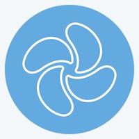 Icon Propeller - Blue Eyes Style - Simple illustration,Editable stroke vector