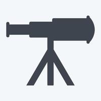 Icon Telescope on Stand - Glyph Style - Simple illustration,Editable stroke vector