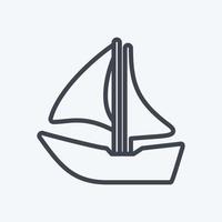 Icon Ship I - Line Style - Simple illustration,Editable stroke vector