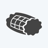 Icon Smoked Ham - Glyph Style - Simple illustration,Editable stroke vector