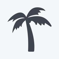 Icon Coconut Tree - Glyph Style - Simple illustration,Editable stroke vector