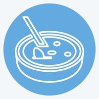 icono crema catalana - estilo ojos azules - ilustración simple, trazo editable vector