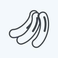 Icon Sausages - Line Style - Simple illustration,Editable stroke vector