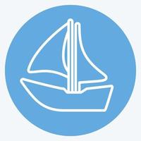 Icon Ship I - Blue Eyes Style - Simple illustration,Editable stroke vector