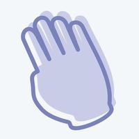 Icon Tilted Hand - Two Tone Style - Simple illustration,Editable stroke vector