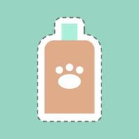 Sticker Veterinary Medicine - Line Cut - Simple illustration,Editable stroke vector