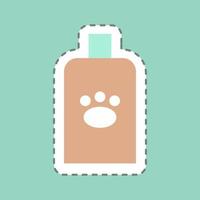 Sticker Veterinary Medicine - Line Cut - Simple illustration,Editable stroke vector