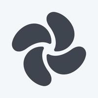 Icon Propeller - Glyph Style - Simple illustration,Editable stroke vector